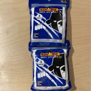 2 -Black Bear Boys White Tank Tops 3-Pack Large (12-14) (OC)